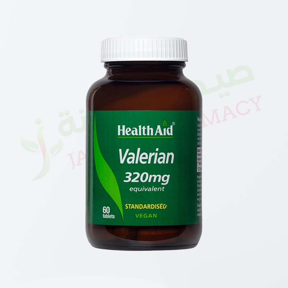 100109.webp HealthAid Valerian Root 320mg 60 Tab - Image 1