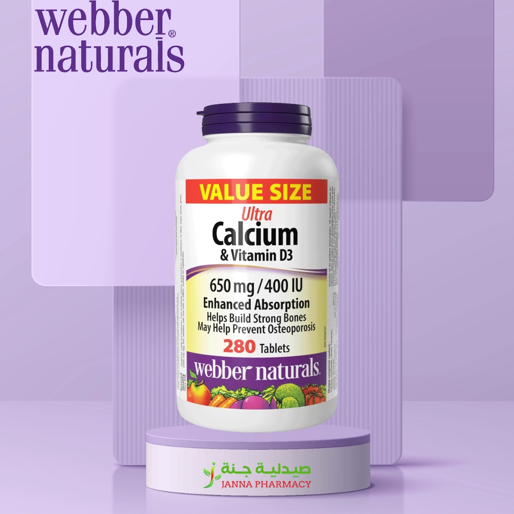 103946.webp Webber Naturals Calcium /Vitamin D3 600 Mg/400 Ui 90's - Image 1