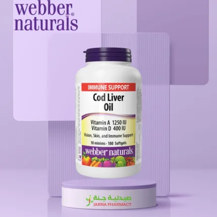 Webber Naturals Cod Liver Oil 180 Soft gels