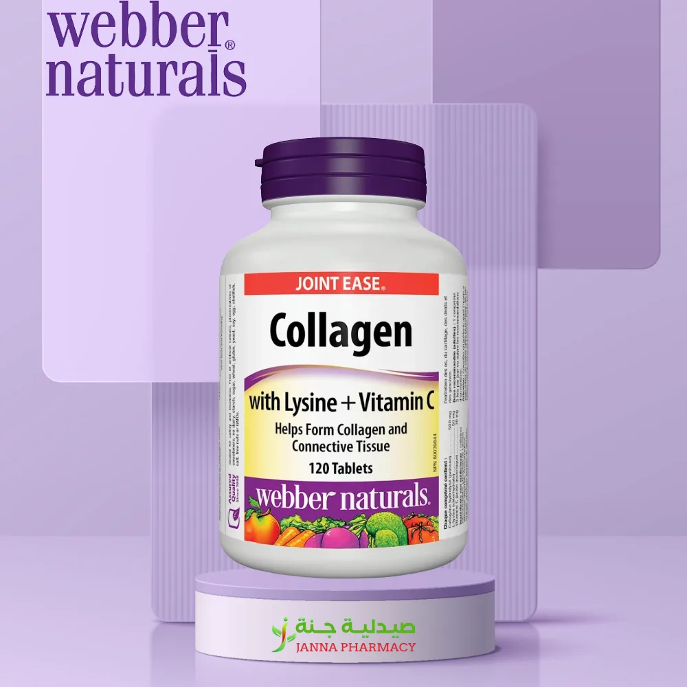 103954.png Webber Naturals Collagen With Lysine + Vitamin C 120 Mg - Image 1