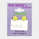 Ear Sense K9 Yellow Flower Stud Earrings