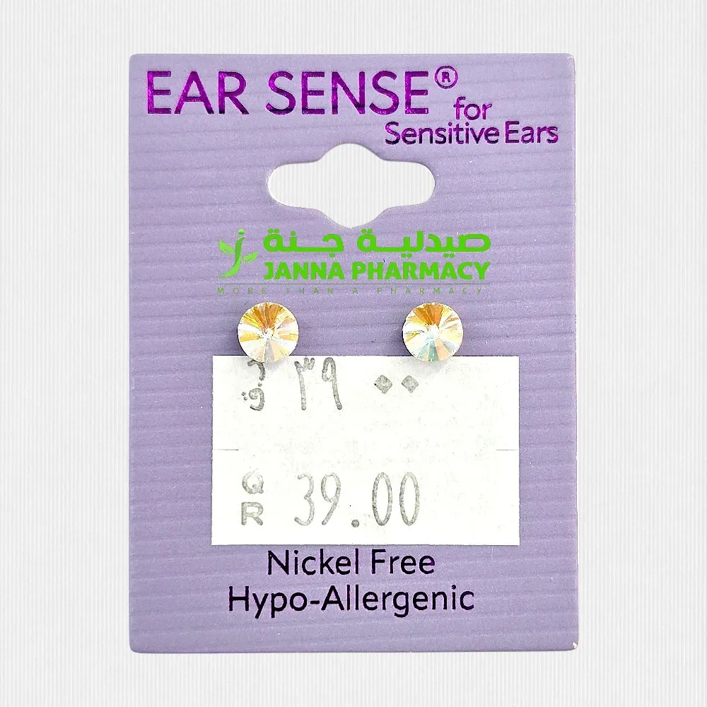 104713-1.webp Ear Sense K13 Round Clear Crystal Rivoli Studs - Image 1