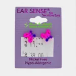 Ear Sense K17 Multicoloured Butterfly Stud Earrings