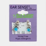 Ear Sense K24 Dolphin Blue Pearl Earrings