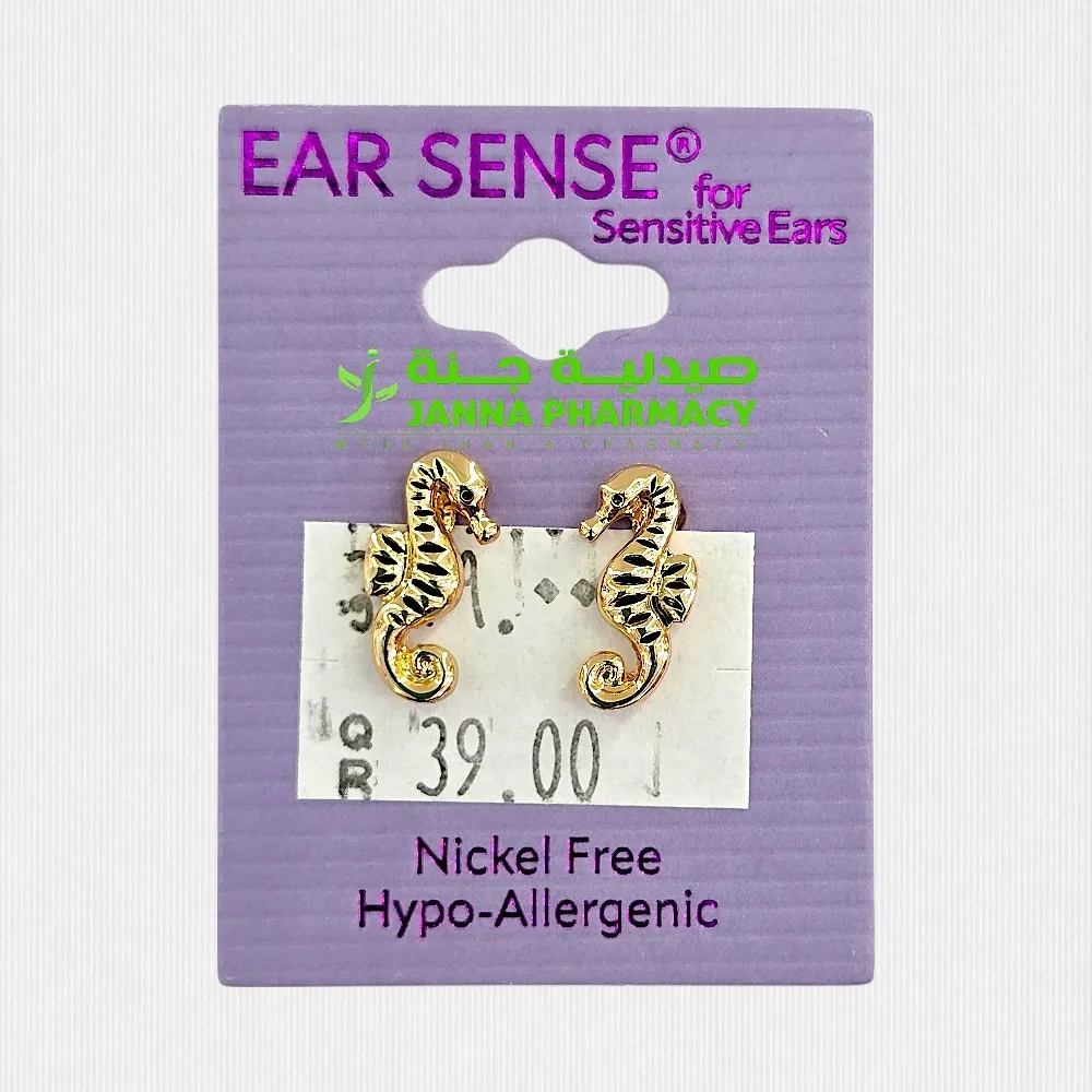 104732-1.webp Ear Sense K33 Gold Seahorse Stud Earrings - Image 1