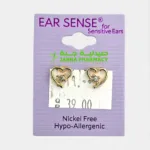 Ear Sense K34 Gold Open Heart Crystal Earrings