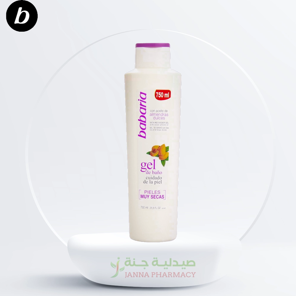 104843.webp Babaria Very Dry Skin Bath and Shower Gel with Seet Almond Oil 1000ml - Image 1