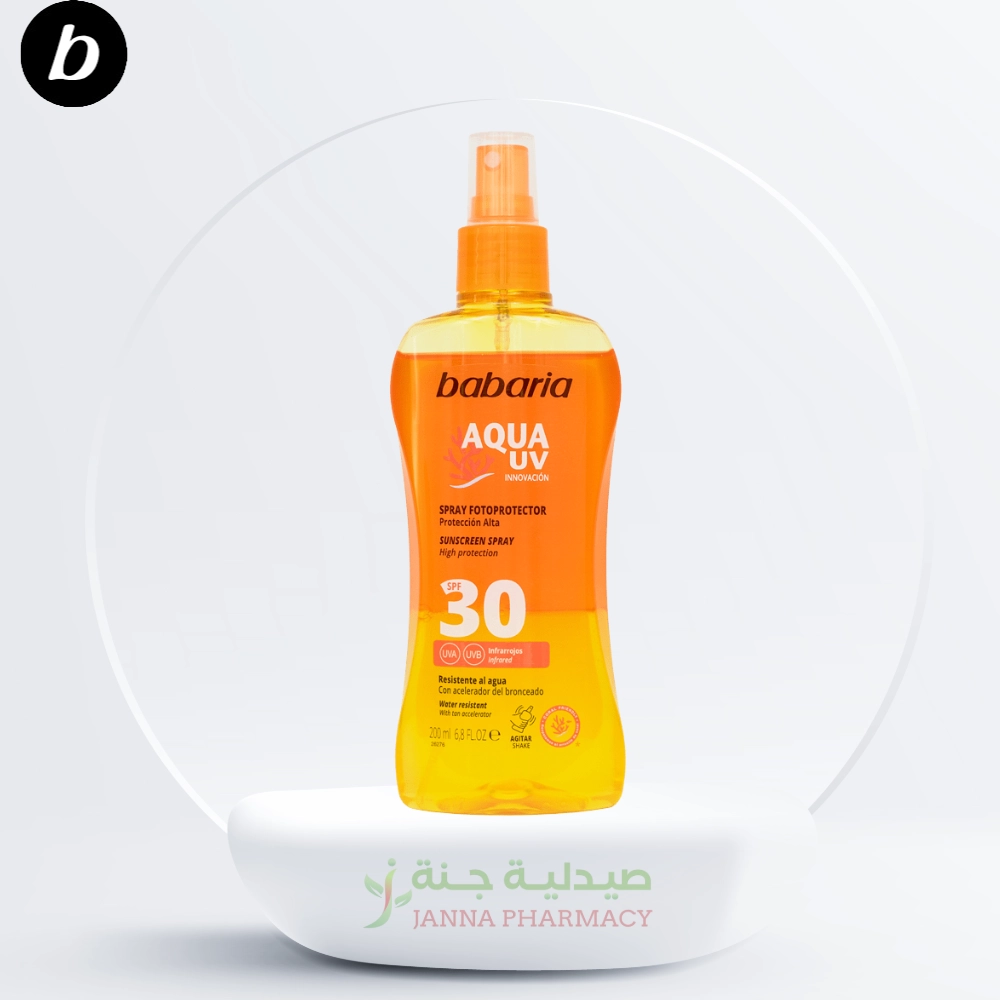 104859.webp Babaria Spray Aqua Two Faced SPF30 200ml - Image 1