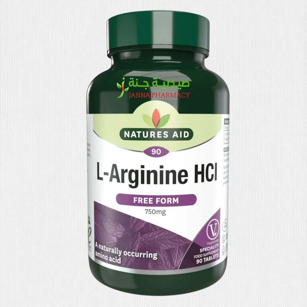 106144-1.webp Natures Aid L-Arginine Hcl750 Mg 90 Tab. - Image 1