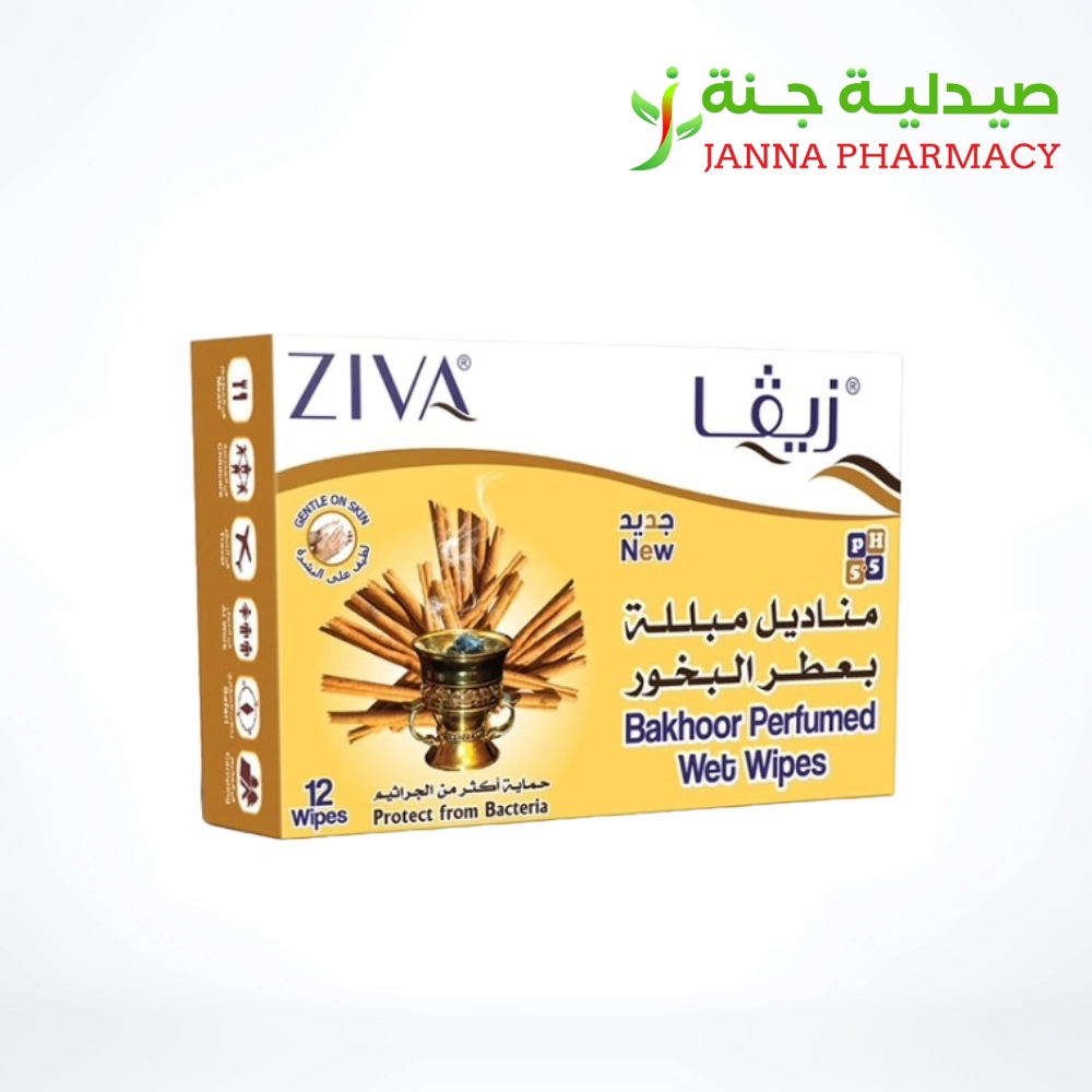 106351-1.webp Ziva Refreshing Wipes-Bakhoor 12's - Image 1