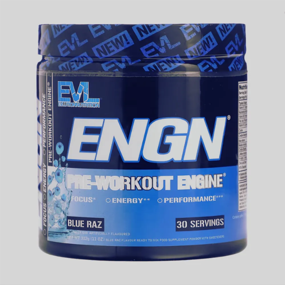 106420-Edited.webp Evl Engn Pre-Workout Engine Blue Razberry 255gm - Image 1