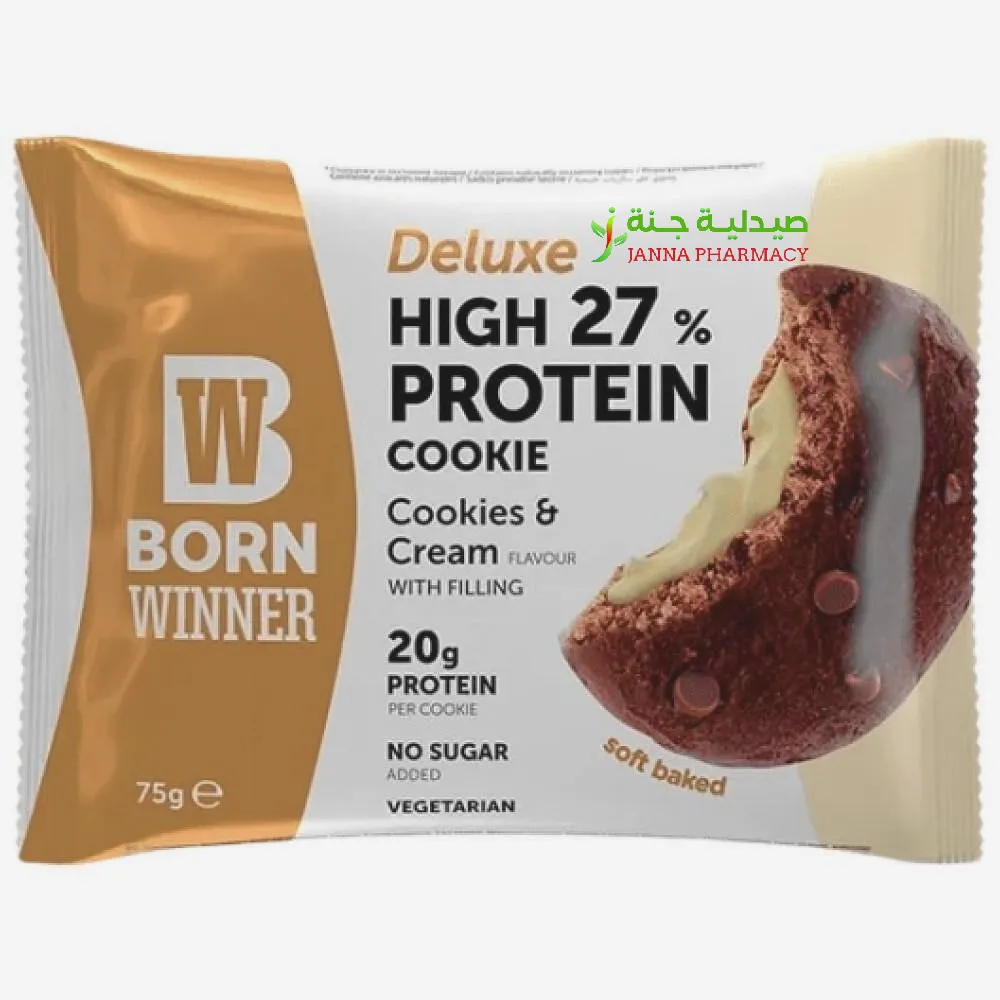 106439-1.webp Born Winner Deluxe 27% Protein Cookie 20g - Image 1