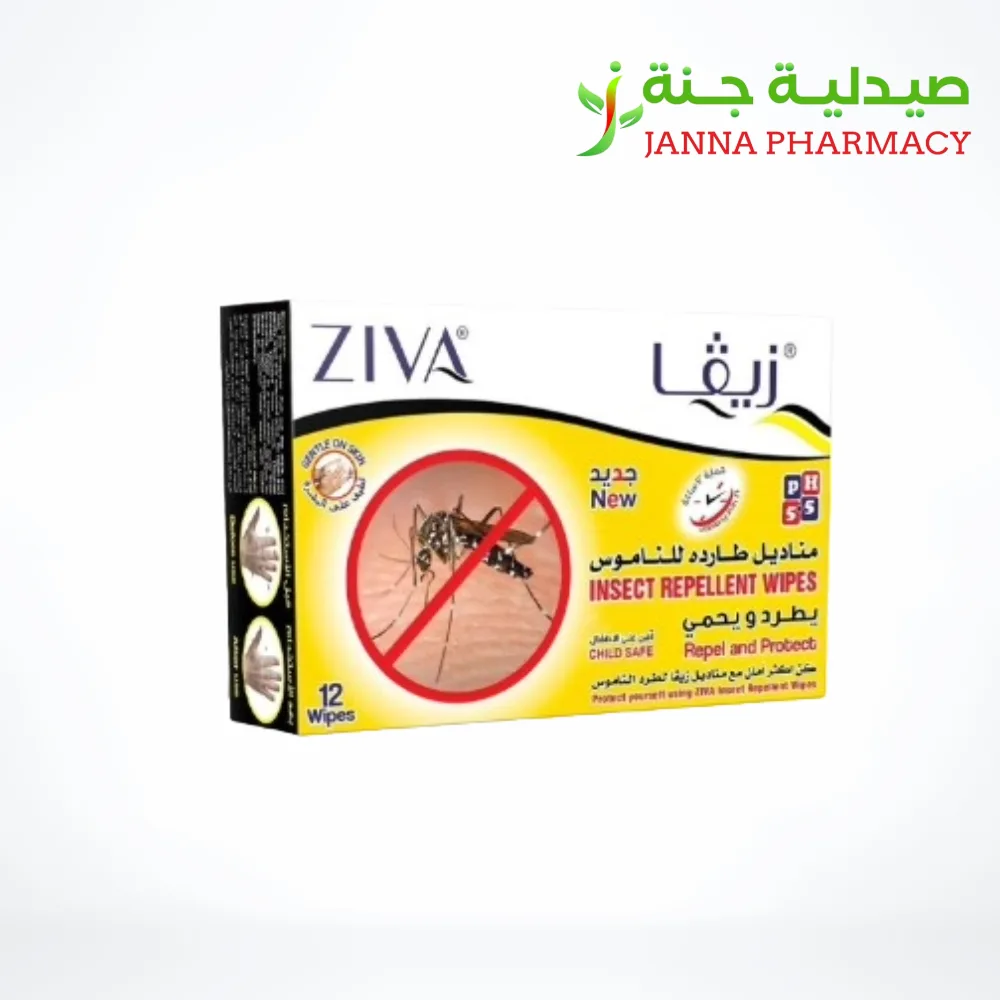 107116-1.png Ziva Insect Repellent Wipes 12 Sachets - Image 1