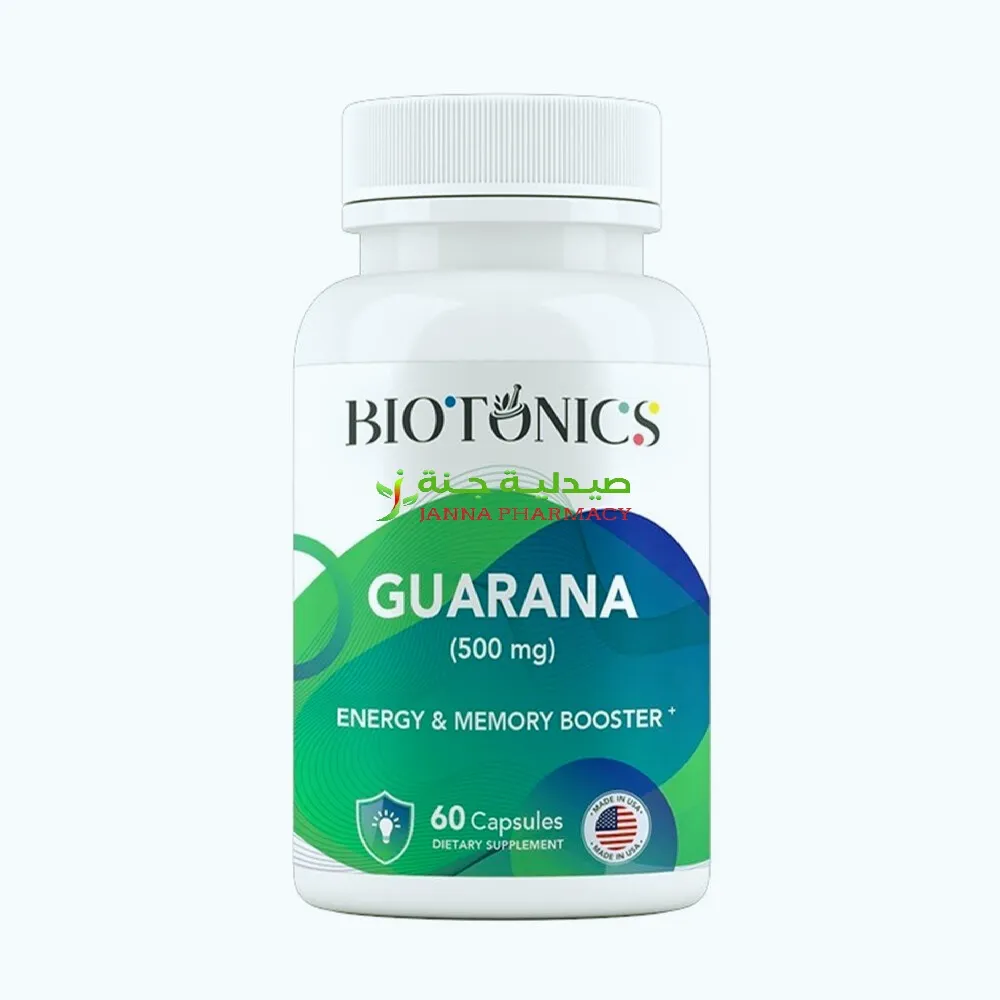 107878-1.webp Biotonics Guarana 500mg Cap 60's - Image 1