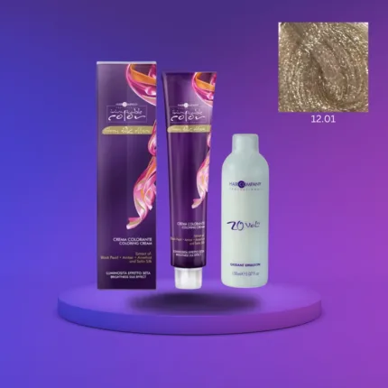 Hair Company Inimitable Color Cream Special Blonde 12.01 Ash Ice Blond 100ml + 20 Vol. (6%) Oxidant Emulsion