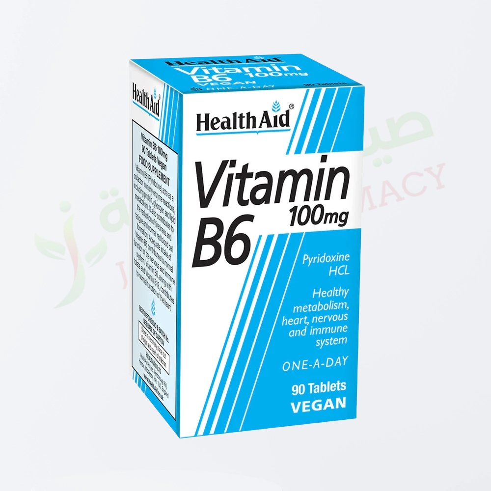 36546-4.webp HealthAid Vitmin B6 100mg 90 Tab - Image 1
