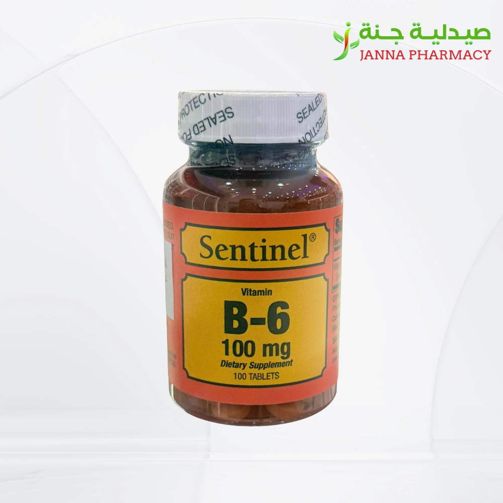 49365.webp Sentinel Vitamin B6 100mg Tablet 100's - Image 1