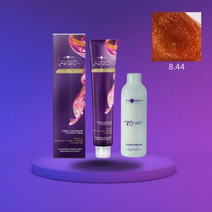 Hair Company Inimitable Color Cream 8.44 Intense Auburn Light Blond 100ml + 20 Vol. (6%) Oxidant Emulsion