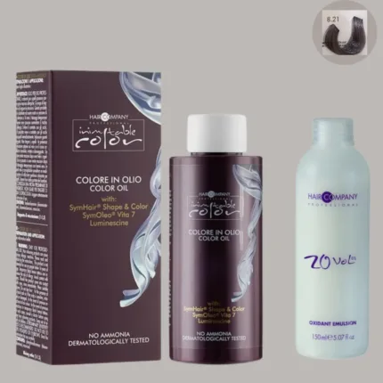 Hair Company Inimitable Color Oil 8.21 Light Amethyst Light Blonde 100ml + 20 Vol. (6%) Oxidant Emulsion