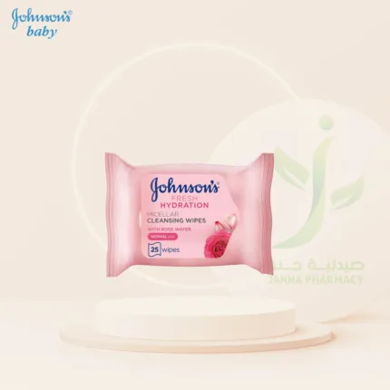 Johnson's Wipes Normal Rose Water 25's