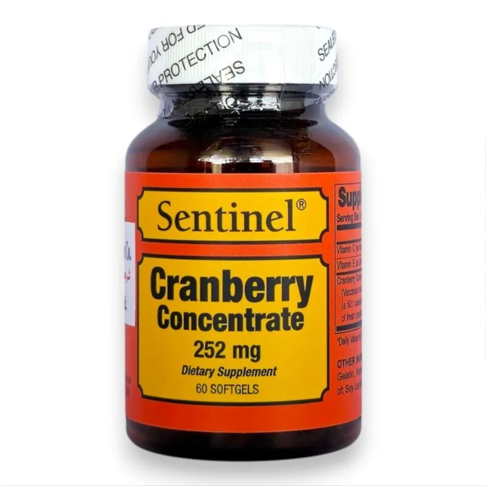 20250623020304_imageSquare_1750676586272 (1) Sentinel Cranberry Concentrate 252mg 60 Softgels - Image 1