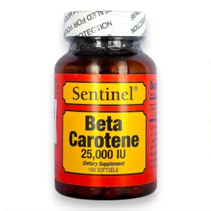 Sentinel Beta Carotene 25000IU 100 Softgels