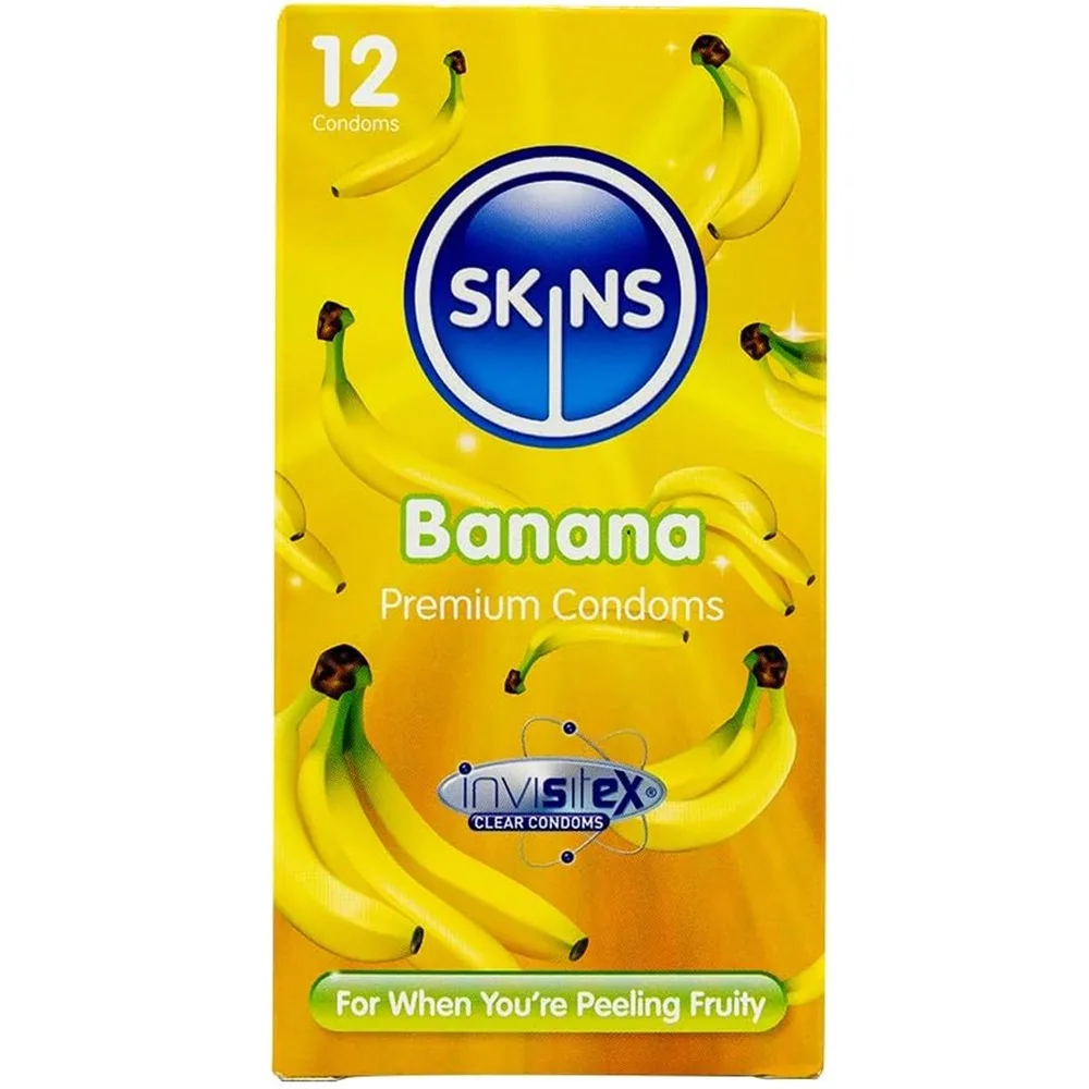 Skina-Banana-Condom Skins Condoms Banana 12's - Image 1