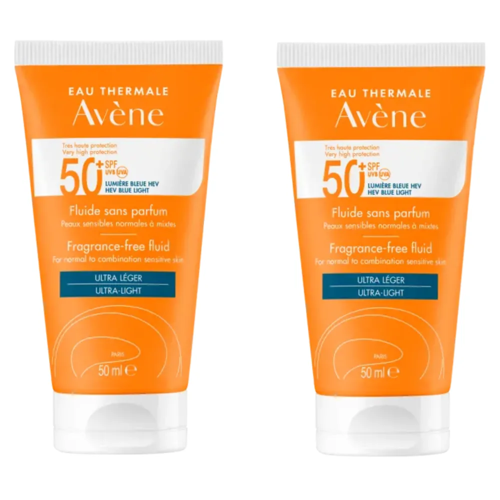 Avene-Fluide-Sans-Parfum Avene 50+ss Prag. - free Fluid 50ml (1+1) - Image 1