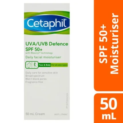 Cetaphil Uva/Uvb Defence Spf 50+ Daily Facial Moisturiser 50ml