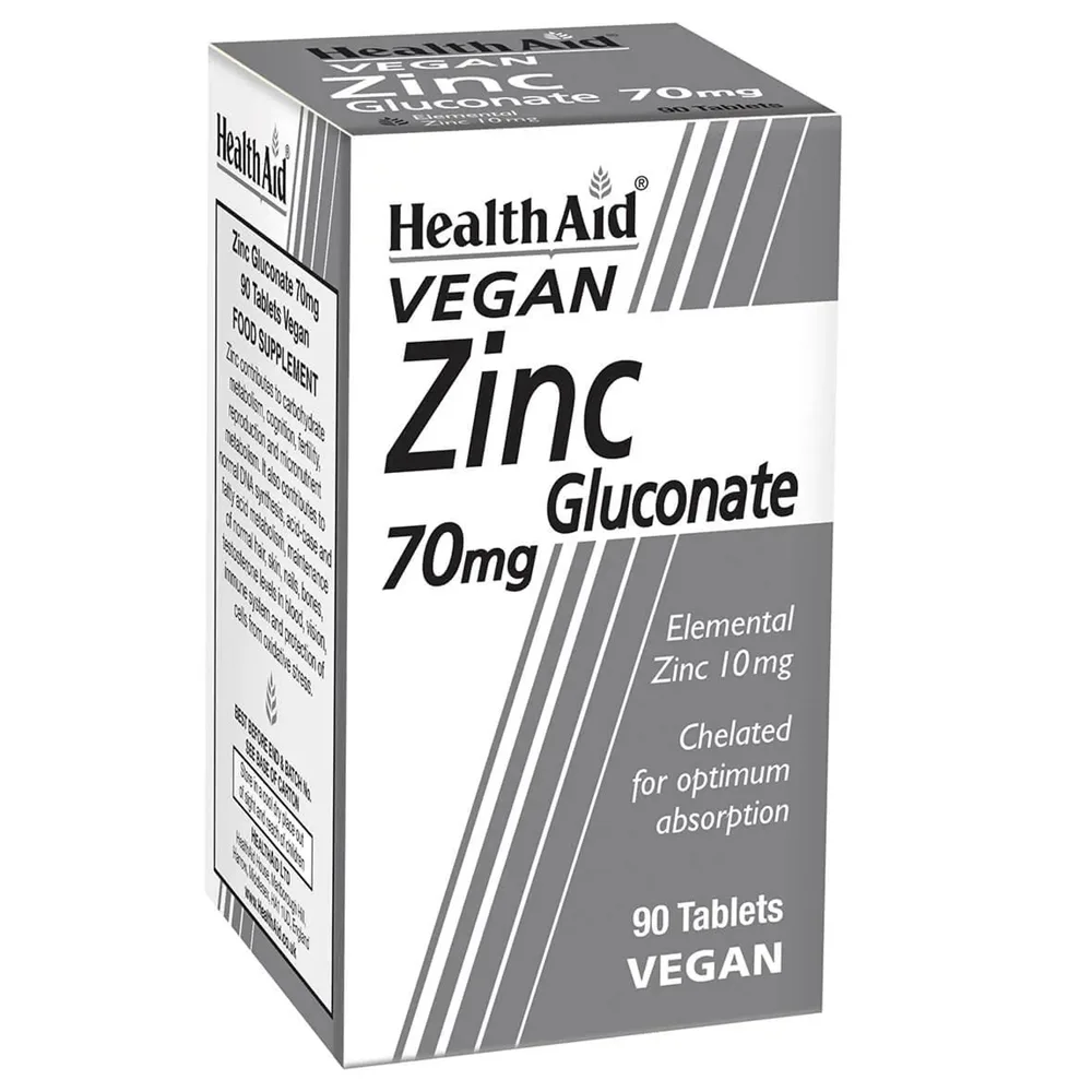 health-aid-zinc-gluconate-70mg-tablet-90 H-aid Zinc Gluconate 70mg Tab 90's - Image 1