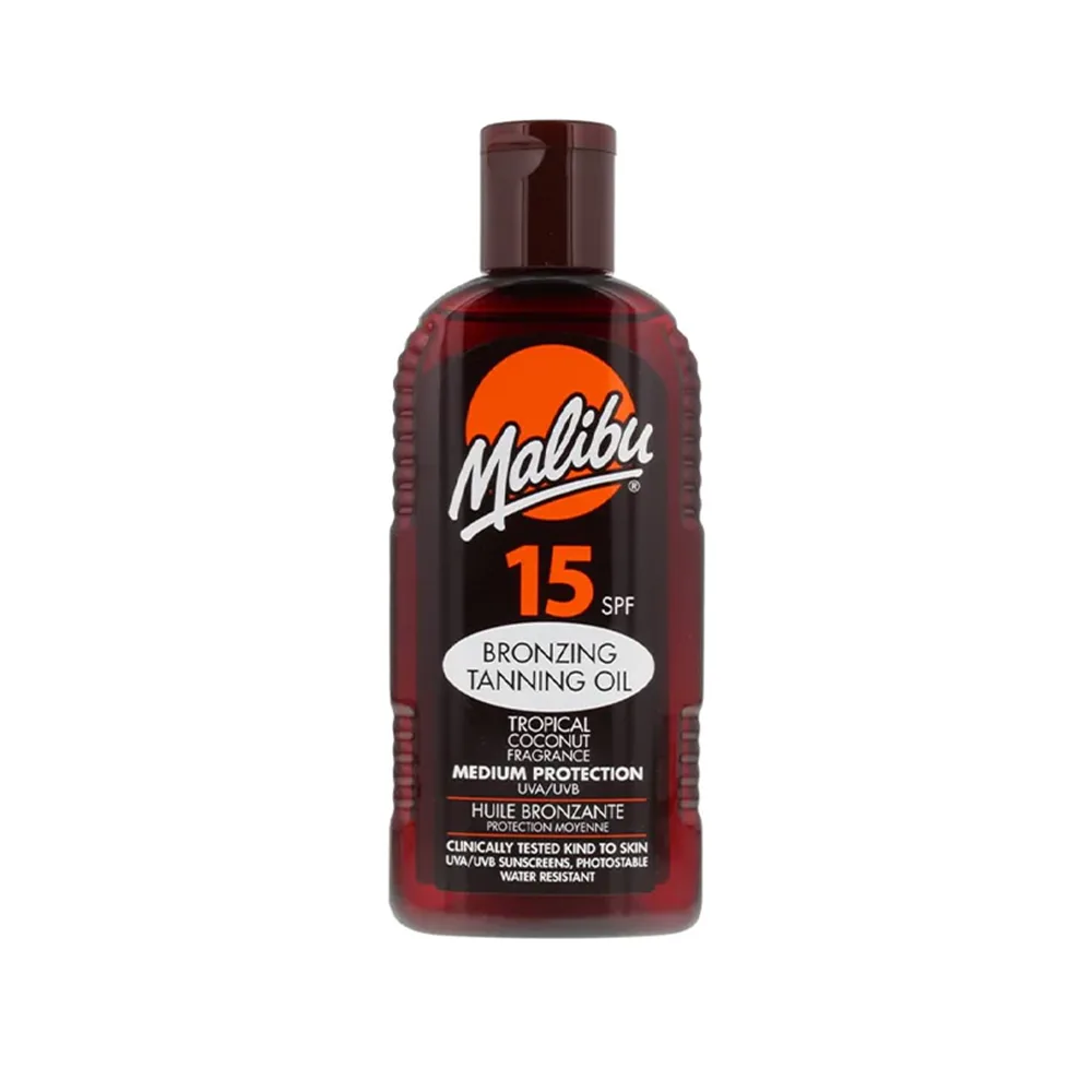 Malibu-15-SPF-Bronzing-Tanning-Oil Malibu Bronzing Tanning Oil Spf15 200ml - Image 1