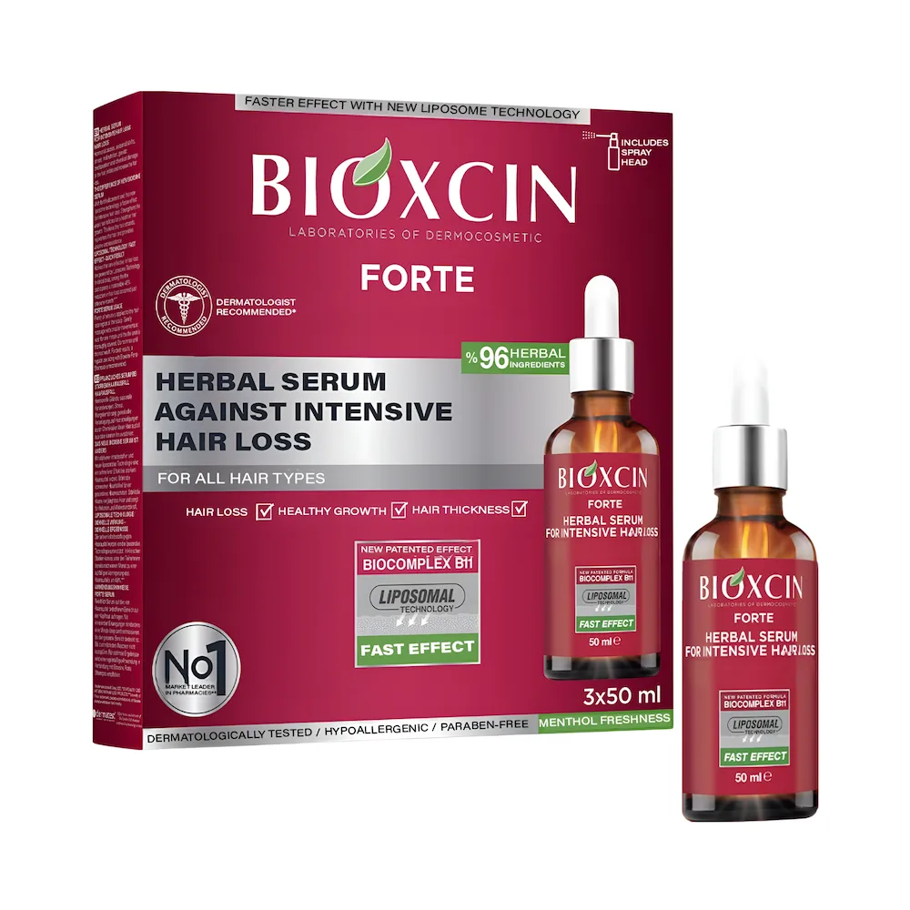 Bioxcin-Forte-Serum Bioxcin Forte Herbal Serum For Hair Loss 3Pcs 50ml - Image 1