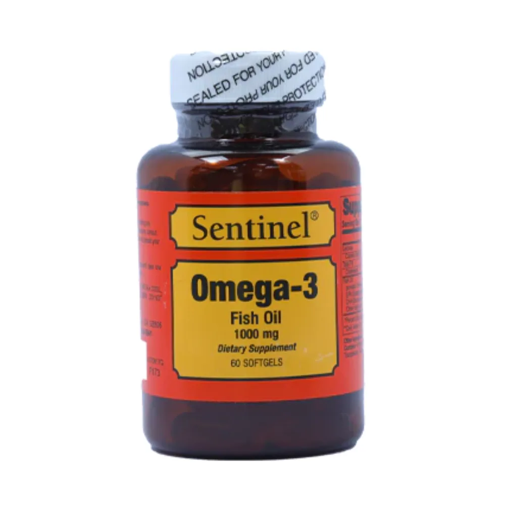 Sentinel-Omega-Fish-Oil Sentinel Omega-3 Fish Oil 1000mg 60 Softgels - Image 1